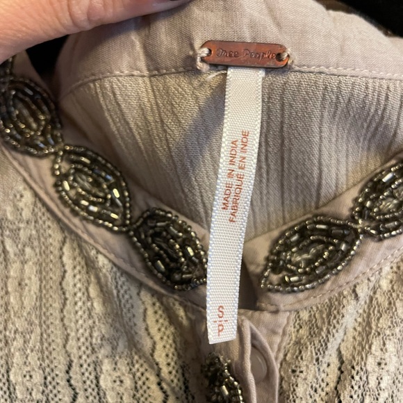 Free People beaded tie die button down tank - Picture 3 of 6